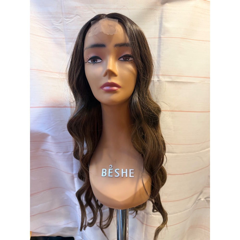 Med/dark brown synthetic wavy wig
